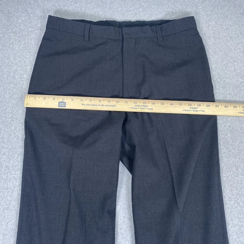 Banana Republic Gavin Dress Pants Mens 34/34 Gray Wool Straight Leg Trousers